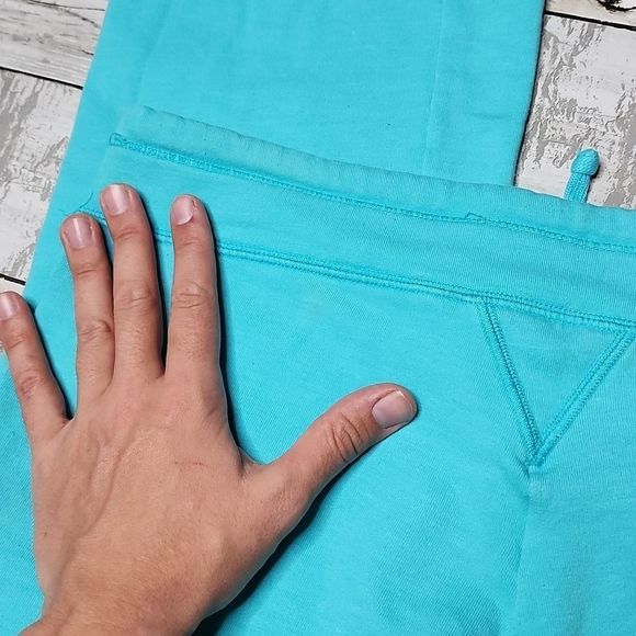 291 Venice teal together peace y2k bootcur flare sweatpants - Picture 5 of 8